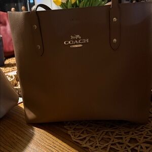 Coach Tan Leather Tote Bag